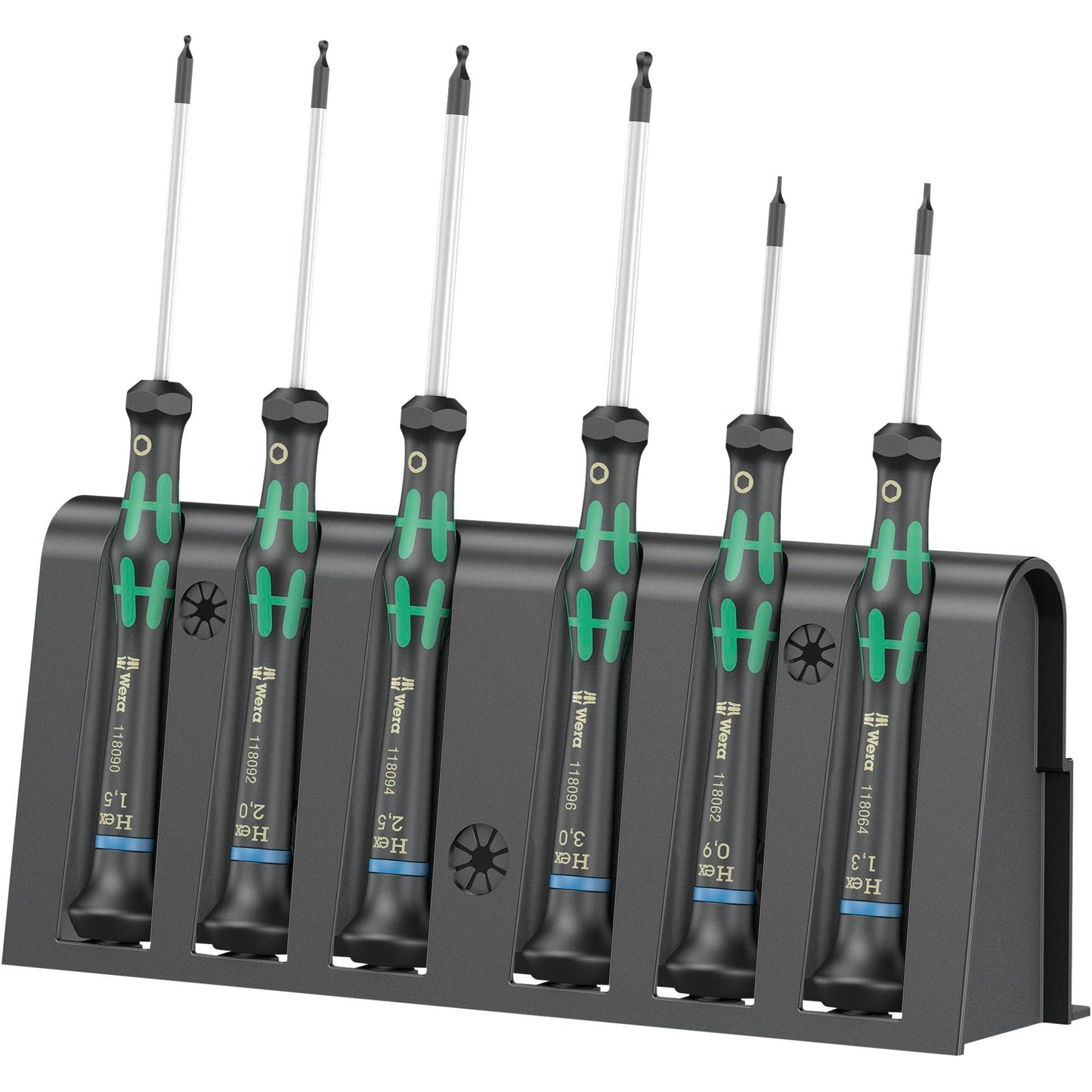 WERA 2052/6 for electronic applic. screwdriver set + Rack