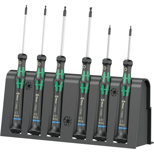 WERA 2052/6 for electronic applic. screwdriver set + Rack