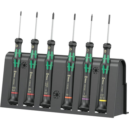 WERA 2050/6 for electronic applic. screwdriver set + Rack