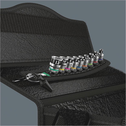 WERA Belt A 1 Zyklop socket set w. holding funtion 1/4  drive