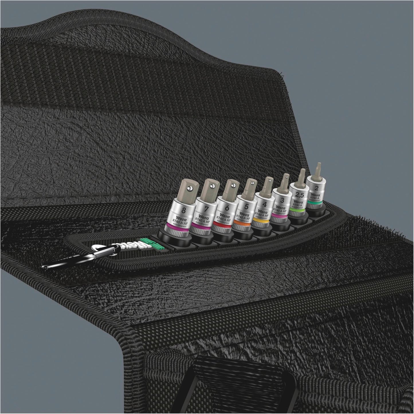 WERA Belt A 2 Zyklop bit socket set w. holding function 1/4  dr.