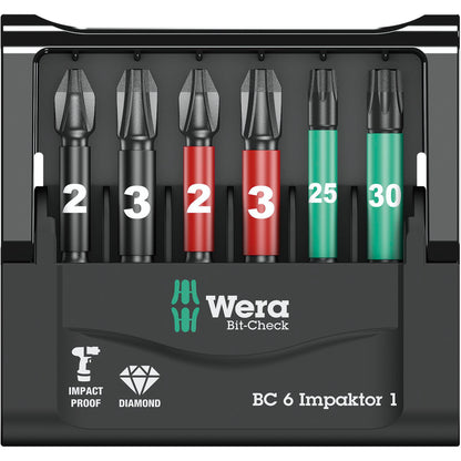 WERA Bit-Check 6 Impaktor 1 Bit-Check