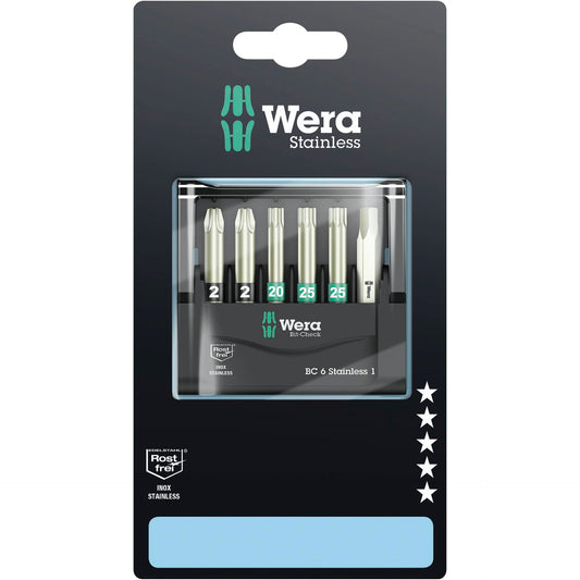 WERA Bit-Check 6 Stainless 1 SB Bit-Check
