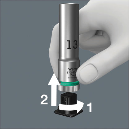 WERA Belt A Deep 1 socket set, 1/4  drive