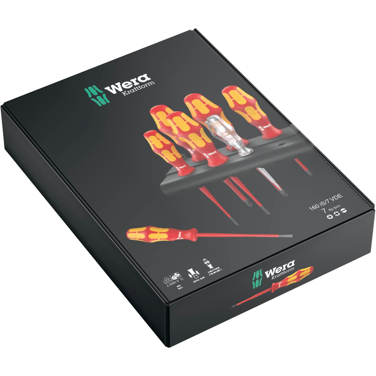 WERA 160 iS/7 Rack screwdriver set Kraftform Plus Series 100