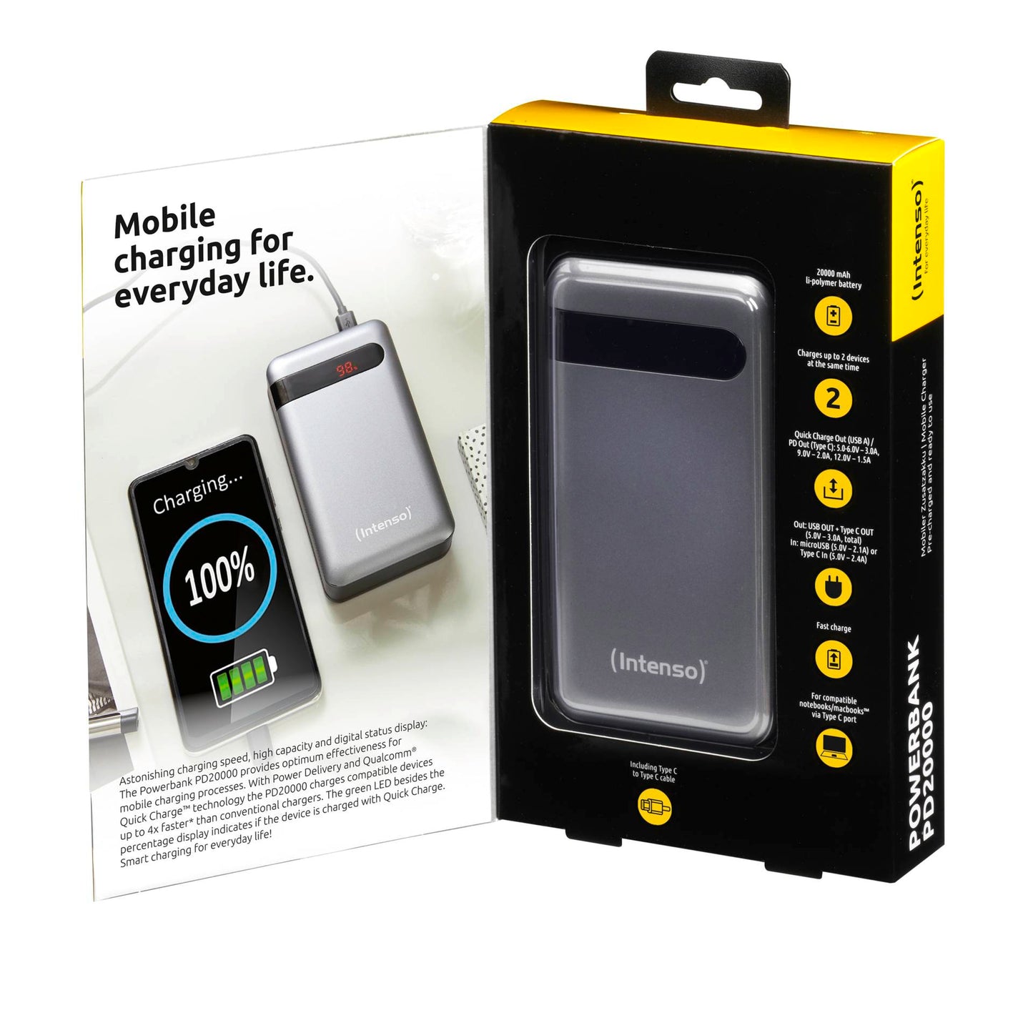 Intenso Powerbank PD20000 Power Delivery 20000 mAh anthracite