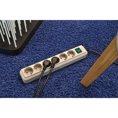 Brennenstuhl ECO-Line 6 fold white 1,5m + switch