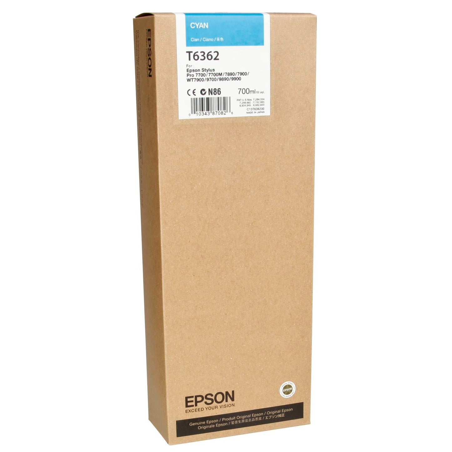 Epson ink cartridge cyan T 636 700 ml              T 6362