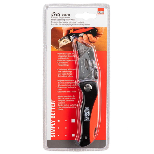 BESSEY folding utility knife w. ABS handle      DBKPH-EU