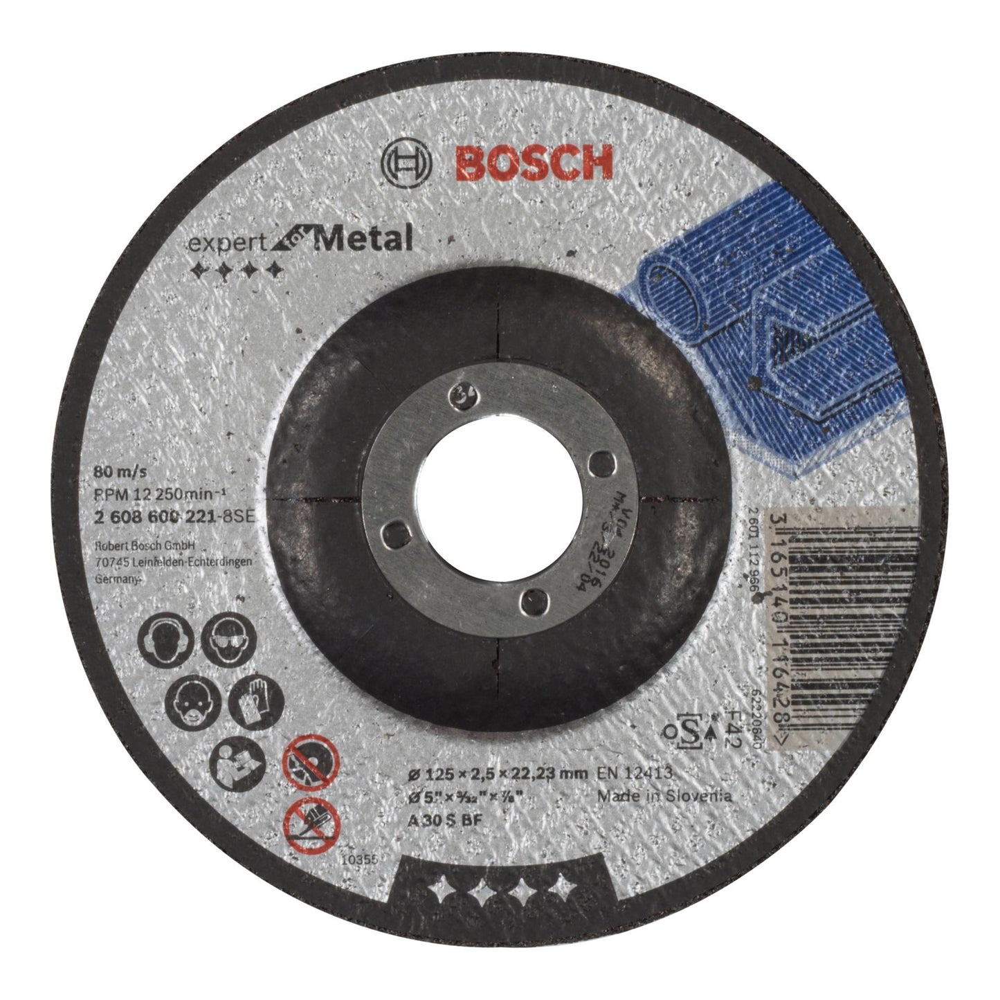 Bosch cutting disk cranked 125x2,5 mm for Metal