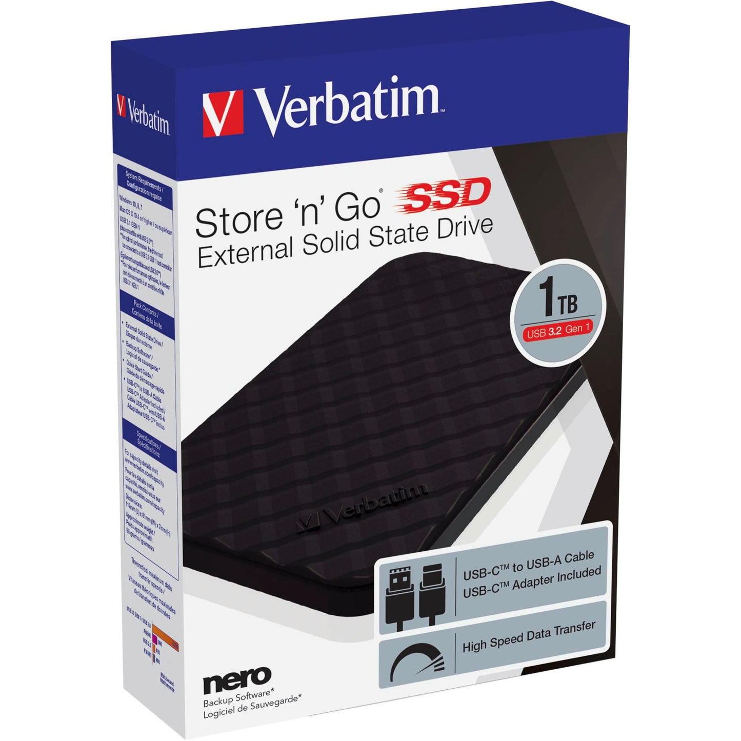 Verbatim Store n Go          1TB Portable SSD USB 3.2       53230