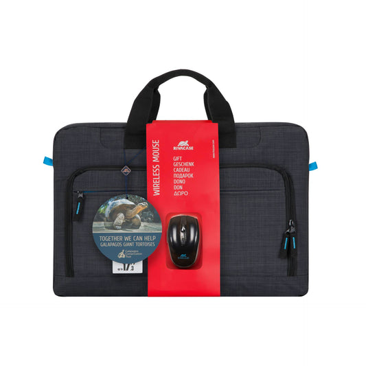 Rivacase 8058 Laptop Bag 17.3  black + wireless Mouse