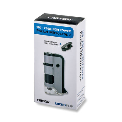 Carson MicroFlip 100x - 250x LED Pocket Microscope