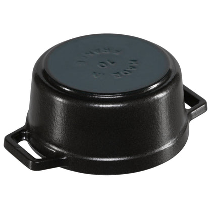 Staub Mini Cocotte 10cm round black, cast iron