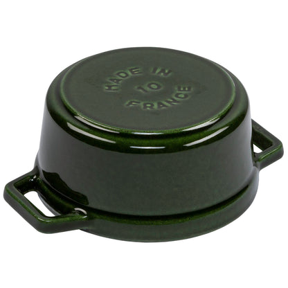 Staub Mini Cocotte 10cm round basil green, cast iron