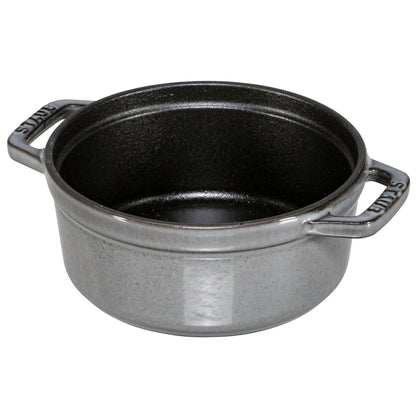 Staub Cocotte 12cm round Graphite grey, cast iron