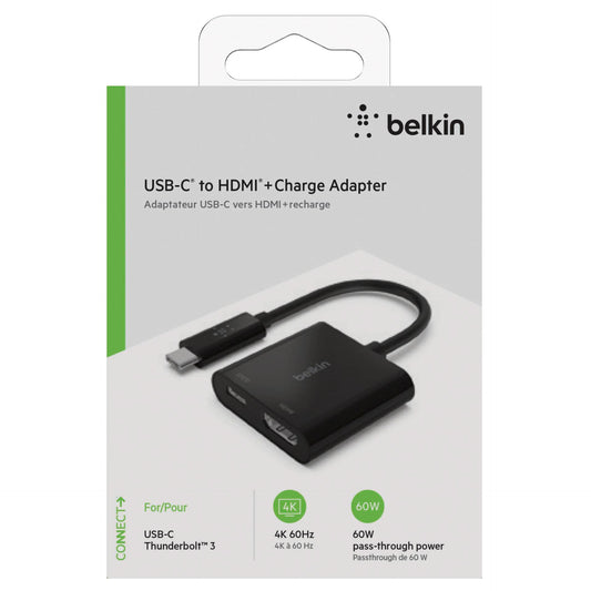 Belkin USB-C to HDMI-Adapter 60W PD, black AVC002btBK