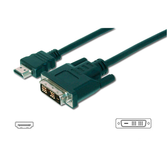 DIGITUS HDMI adapter cable Type A-DVI 3m Full HD