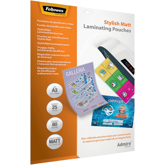 Fellowes Admire Stylish Matt A3 80 mic - 25 pcs.