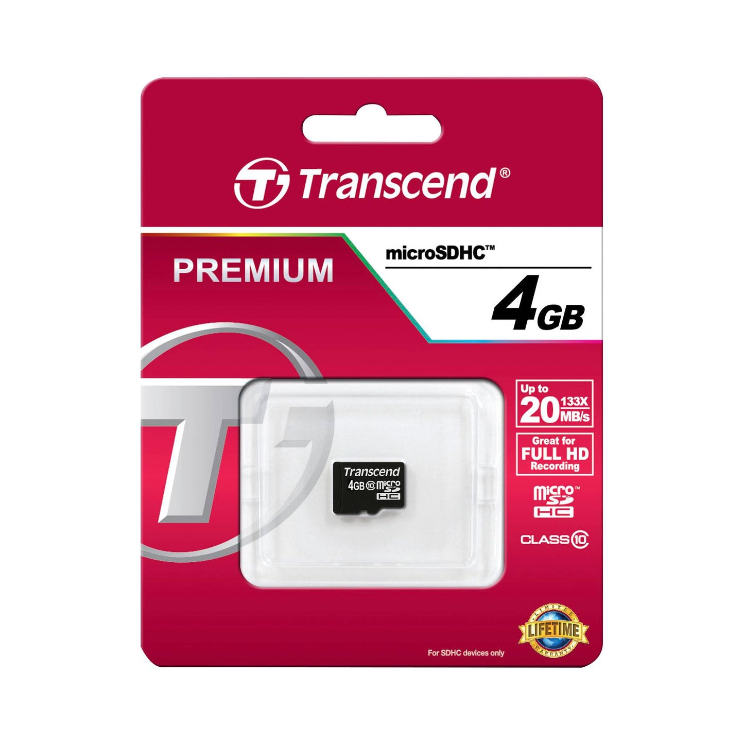 Transcend microSDHC          4GB Class 10
