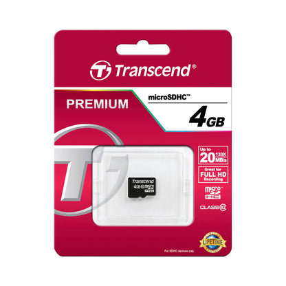 Transcend microSDHC          4GB Class 10