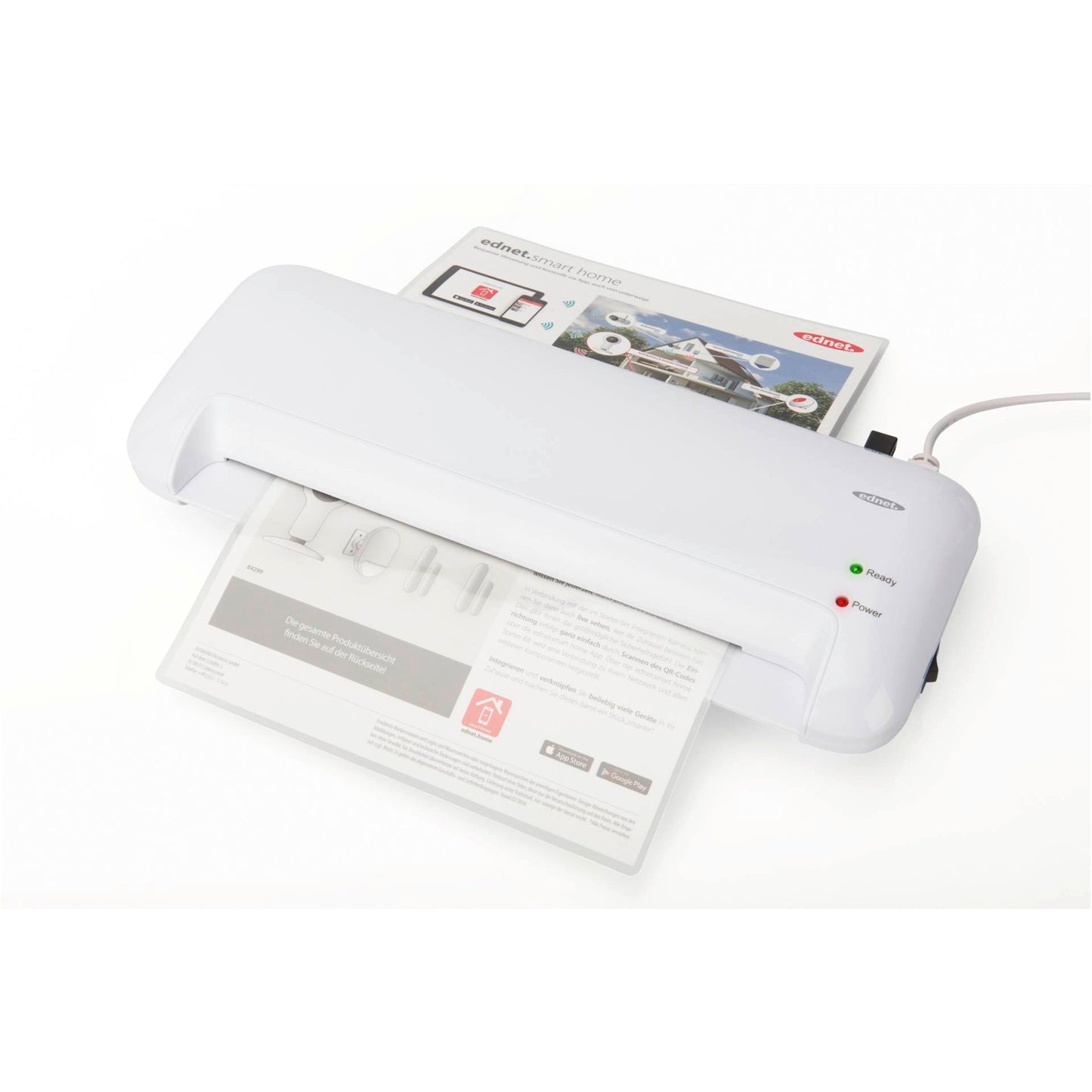 ednet Laminator A4 80-125 Heating: Mica Plate white