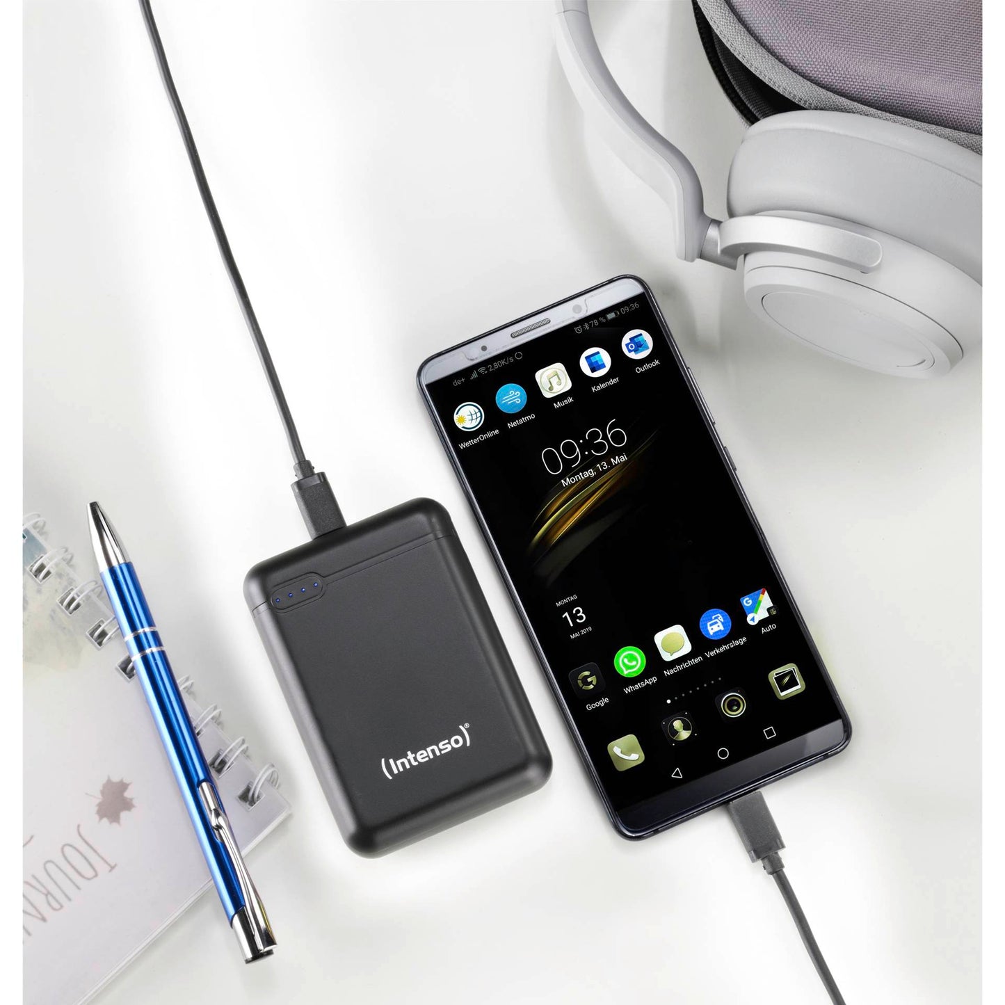 Intenso Powerbank XS10000 black 10000 mAh incl. USB-A to Type-C