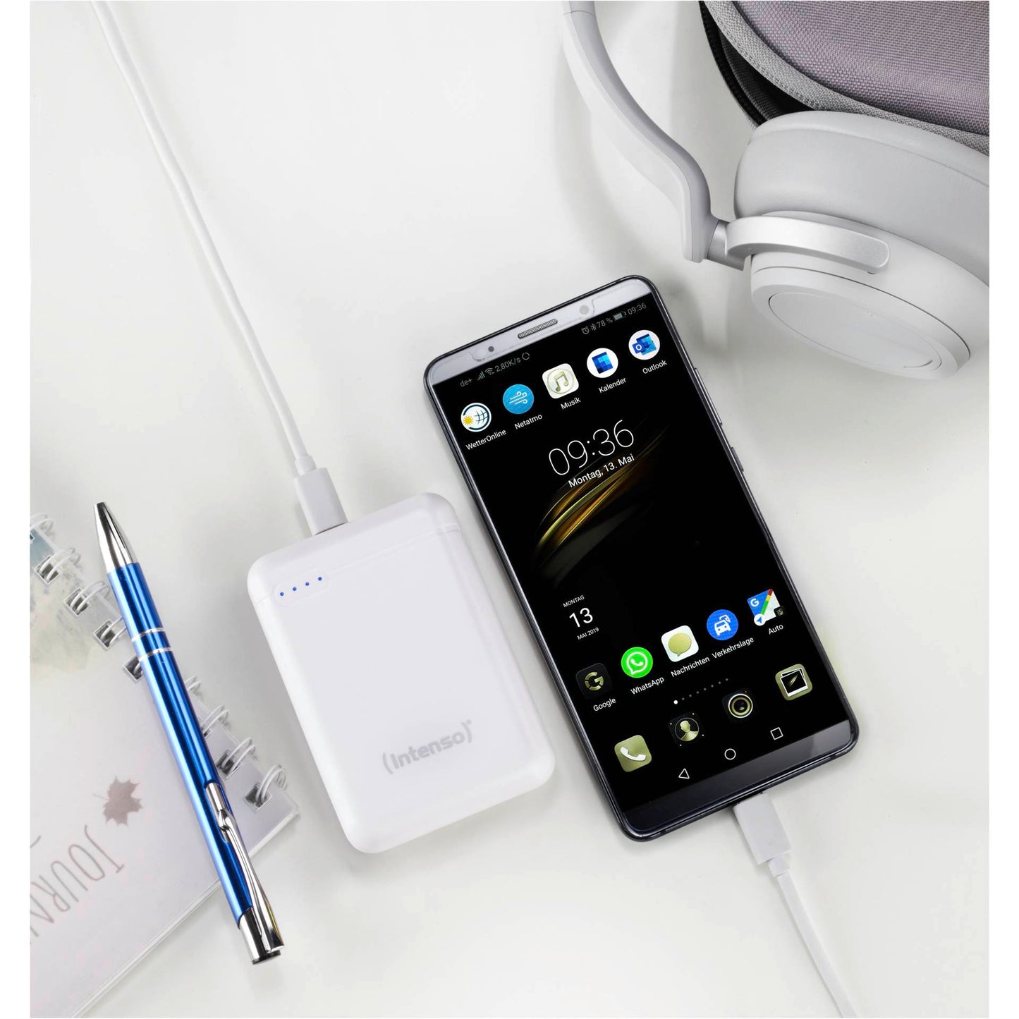 Intenso Powerbank XS10000 white 10000 mAh incl. USB-A to Type-C