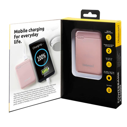 Intenso Powerbank XS5000 rosé 5000 mAh incl. USB-A to Type-C