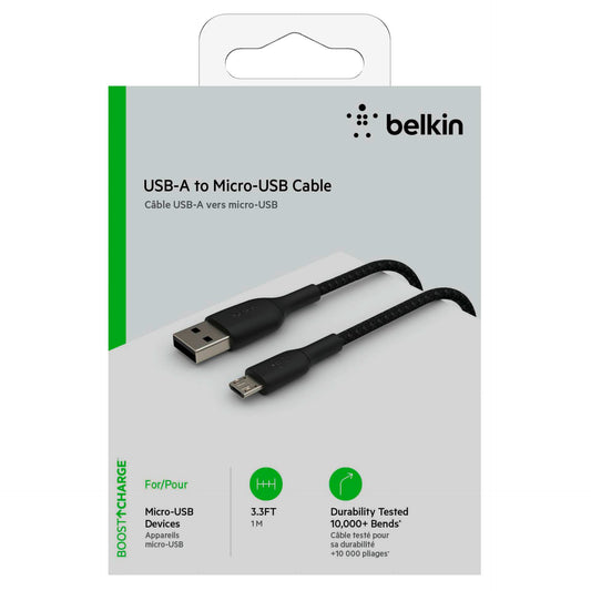 Belkin Micro-USB-Cable encased 1m black CAB007bt1MBK