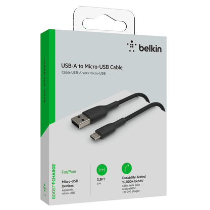 Belkin Micro-USB-Cable encased 1m black CAB007bt1MBK