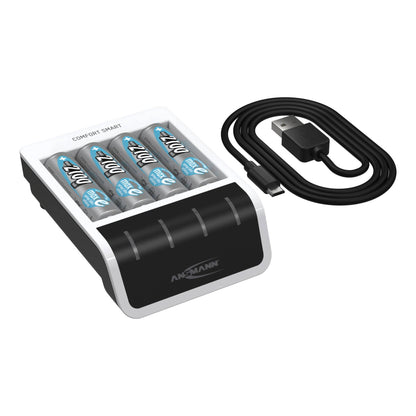Ansmann Comfort Smart Charger incl. 4 AA Mignon Bat. 2100mAh