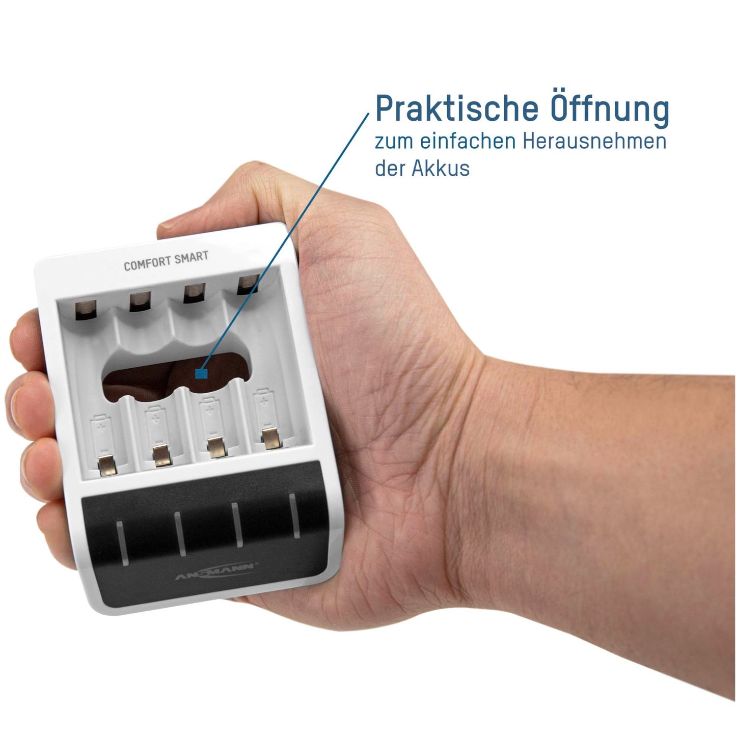 Ansmann Comfort Smart Charger incl. 4 AA Mignon Bat. 2100mAh