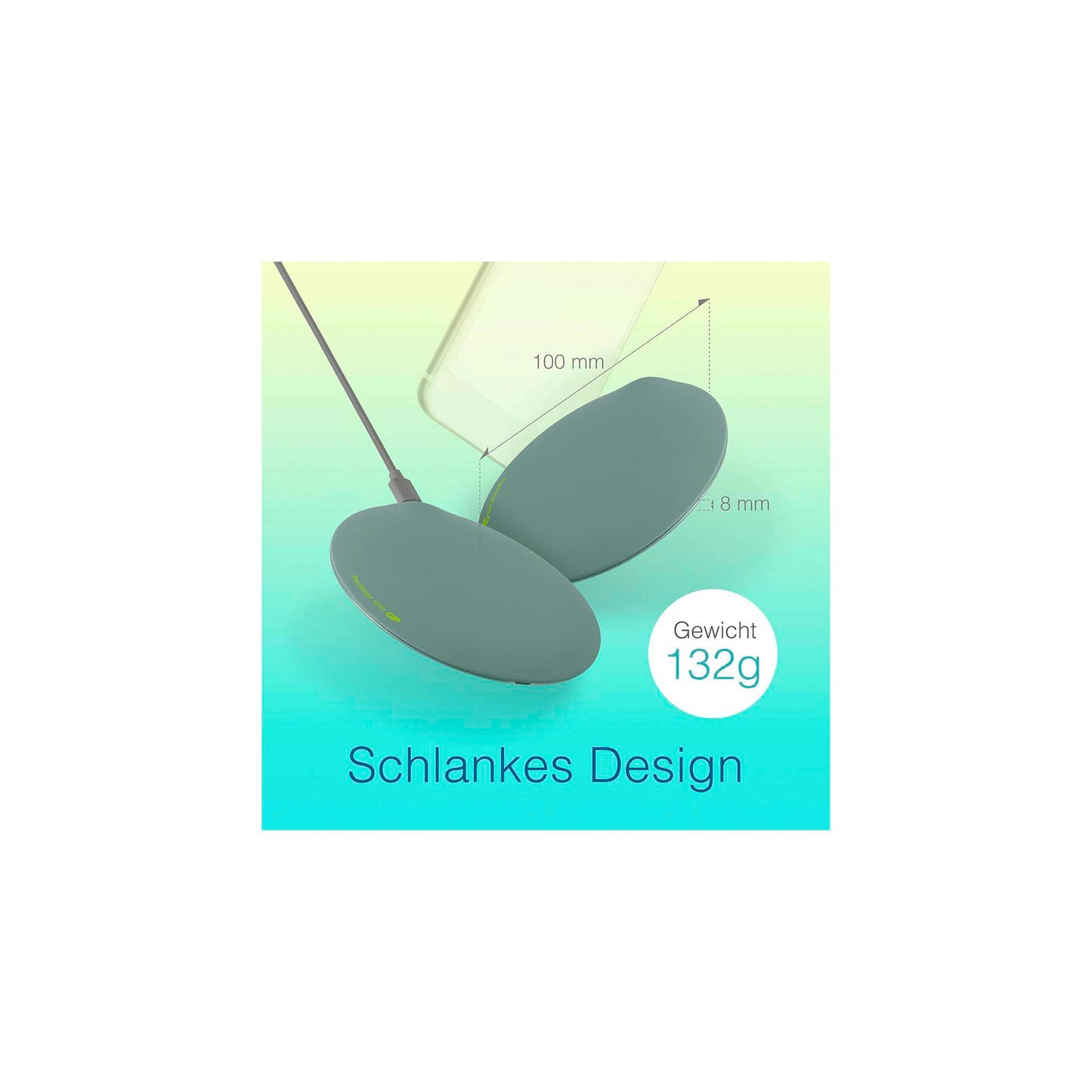 GP QP1A wireless Charger 15W grey USB-C 165QP1AGREY