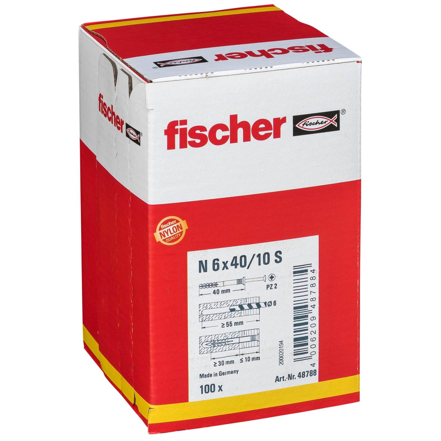 Fischer Nail Anchor N 6x40/10 S 100 pcs.
