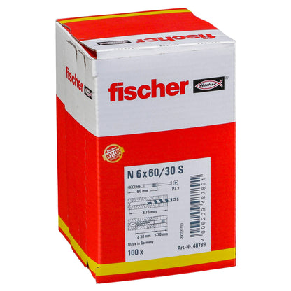 Fischer Nail Anchor N 6x60/30 S 100 pcs.