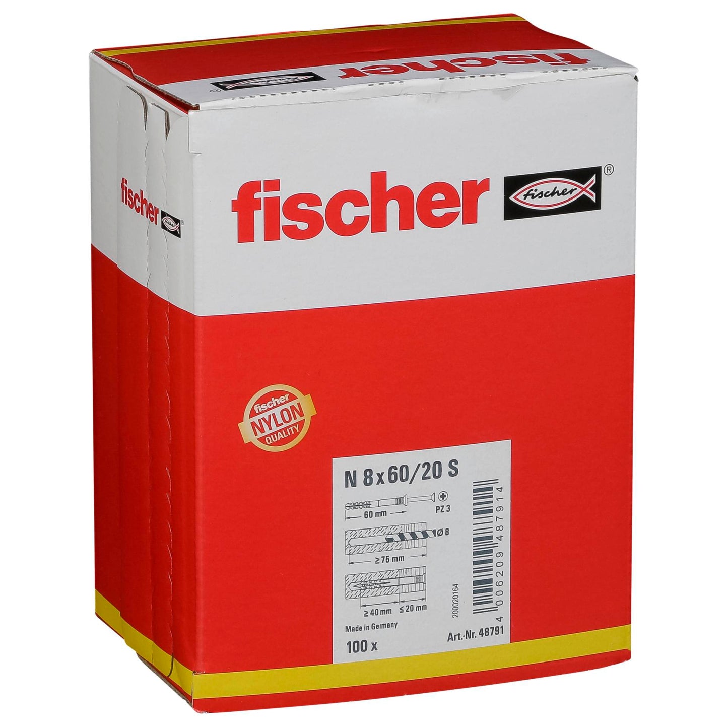 Fischer Nail Anchor N 8x60/20 S 100 pcs.