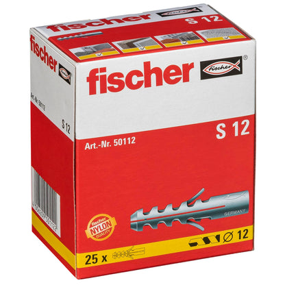 Fischer plug S 12 25 pcs.