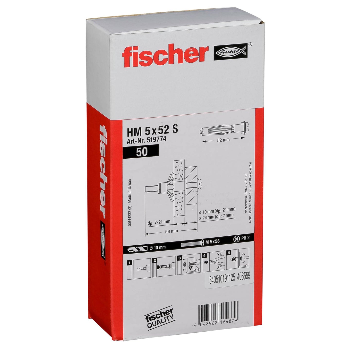 Fischer Metal Cavity Fixing HM 5x52 S 50 pcs.