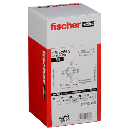 Fischer Metal Cavity Fixing HM 5x65 S 50 pcs.