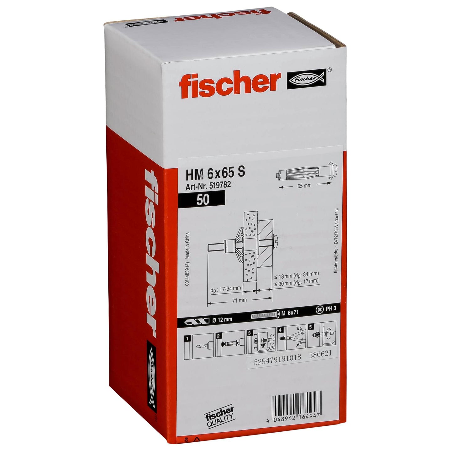 Fischer Metal Cavity Fixing HM 6x65 S   50 pcs.