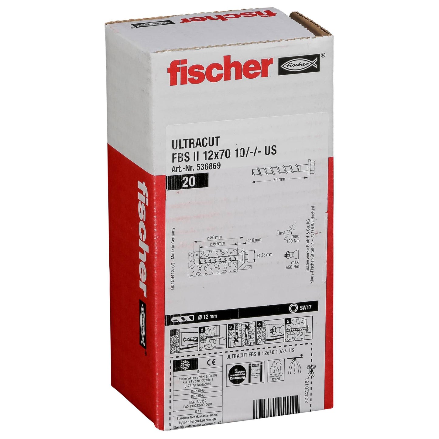 Fischer ULTRACUT FBS II 12x70 10/-/- US 20 pcs