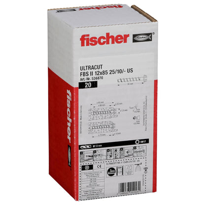 Fischer ULTRACUT FBS II 12x85 25/10/- US 20 pcs