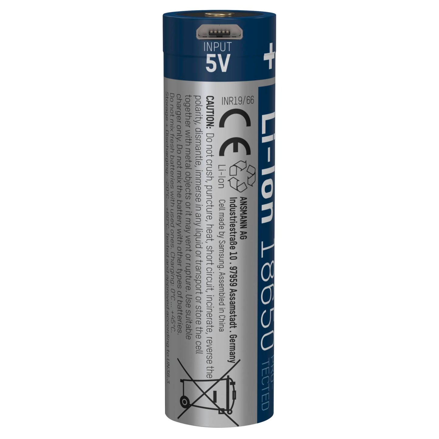 Ansmann Li-Ion 18650 3400mAh 3,6V Micro-USB         1307-0003