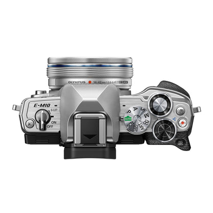 Olympus OM-D E-M10 Mark IV Kit + 14-42 Pancake Zoom silver