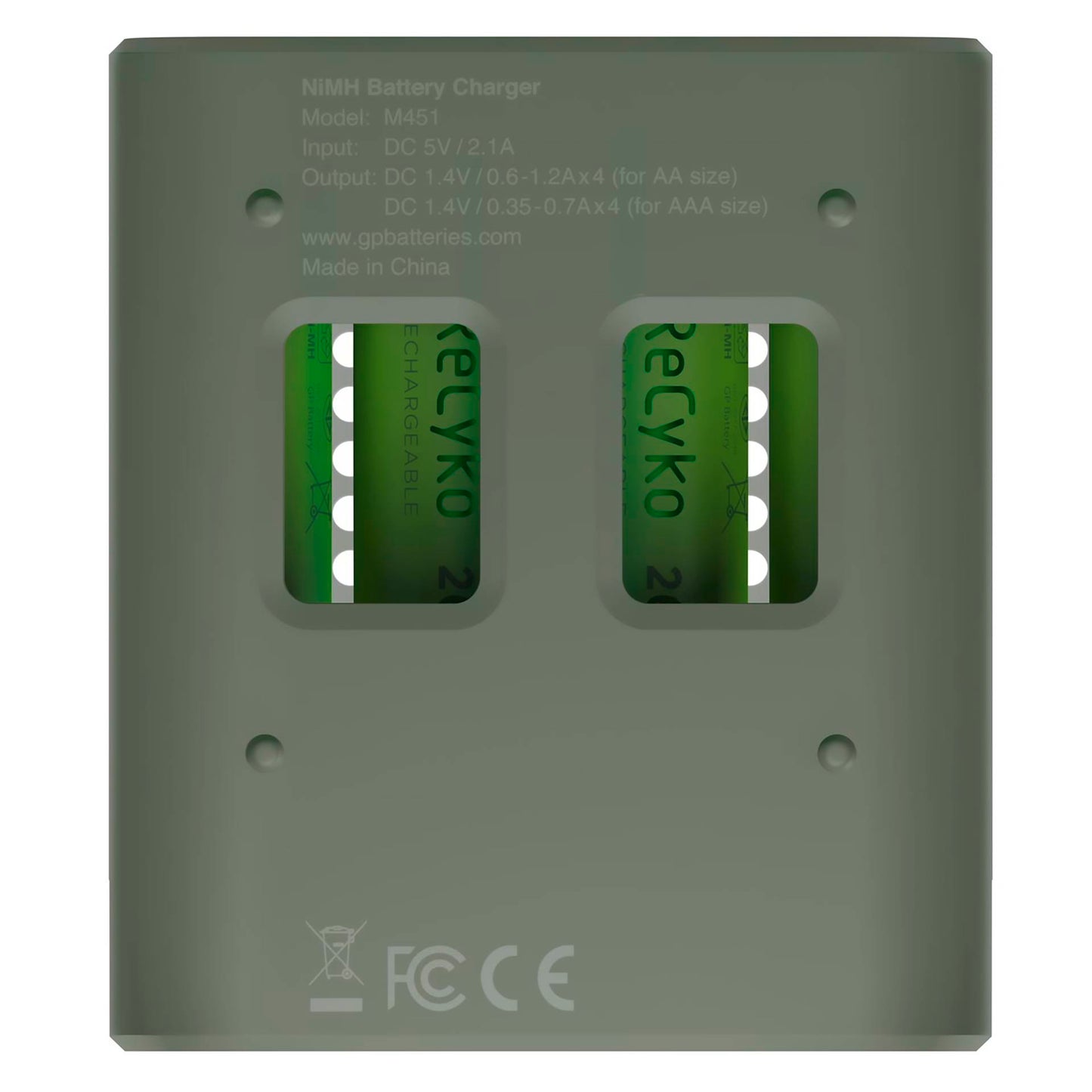 GP ReCyko M451/270 4-Port USB Charger incl. 4xAA NiMh 2600mAh