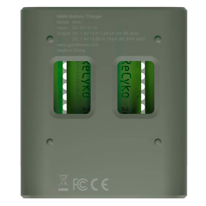 GP ReCyko M451/270 4-Port USB Charger incl. 4xAA NiMh 2600mAh