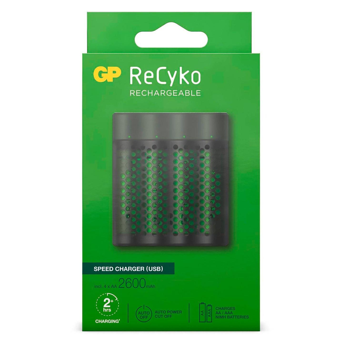 GP ReCyko M451/270 4-Port USB Charger incl. 4xAA NiMh 2600mAh