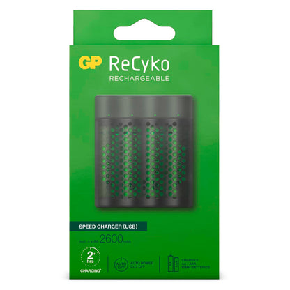 GP ReCyko M451/270 4-Port USB Charger incl. 4xAA NiMh 2600mAh