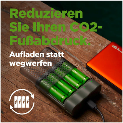 GP ReCyko M451/270 4-Port USB Charger incl. 4xAA NiMh 2600mAh